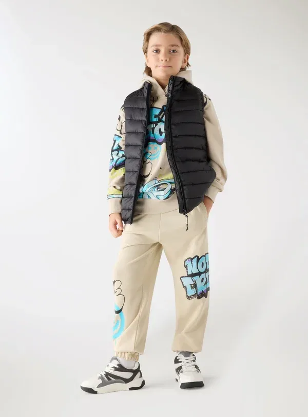 Жилет стеганый Imbottito trapuntato con - waistcoat Terranova, черный