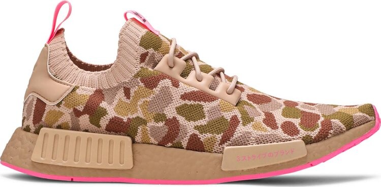 

Кроссовки Adidas NMD_R1 Primeknit 'Camo Hyper Pop', коричневый