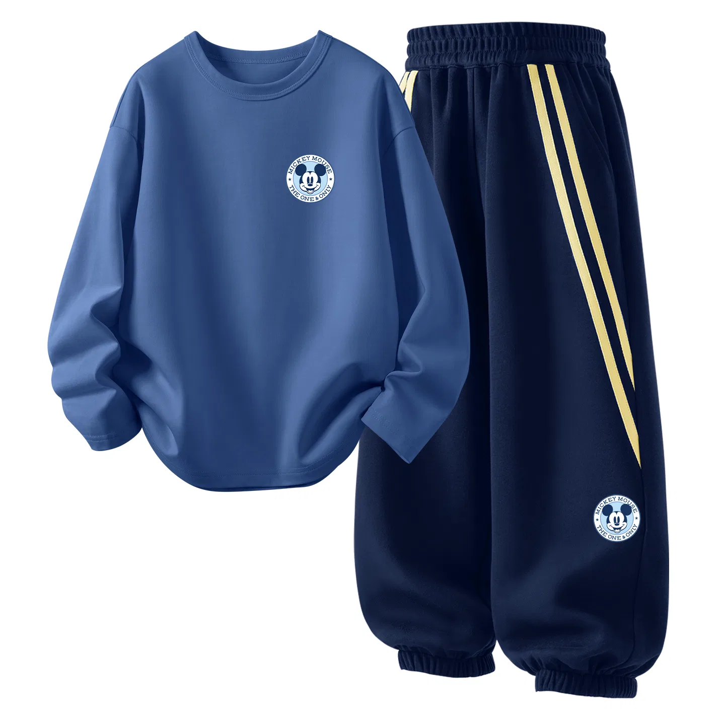 Детский комплект спортивной одежды с принтом Disney Mickey Mouse, Dark Indigo Blue/Navy Blue