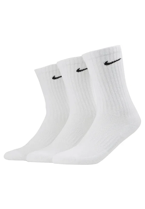 Носки из хлопка Everyday Cush Crew 3 Pack Nike Sportswear, White/Black, белый/черный — фото 2