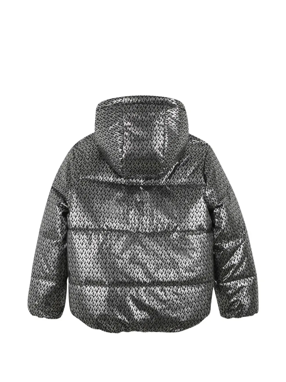 Двусторонний пуховик Michael Kors Kids, серебряный — фото 4