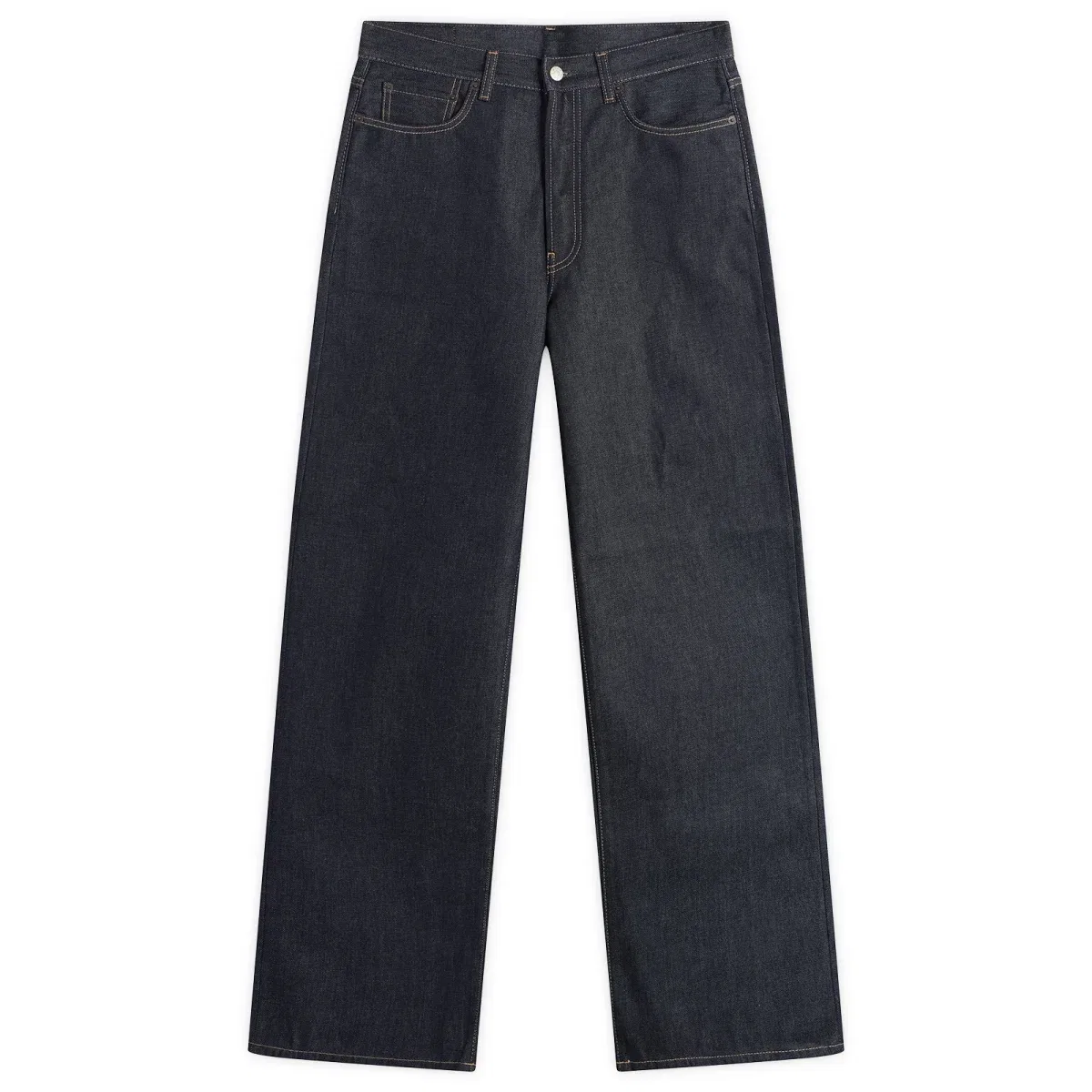 Джинсы свободного кроя с широкой штаниной 1981 Raw Denim Wide Leg Jeans Acne Studios, Indigo Blue