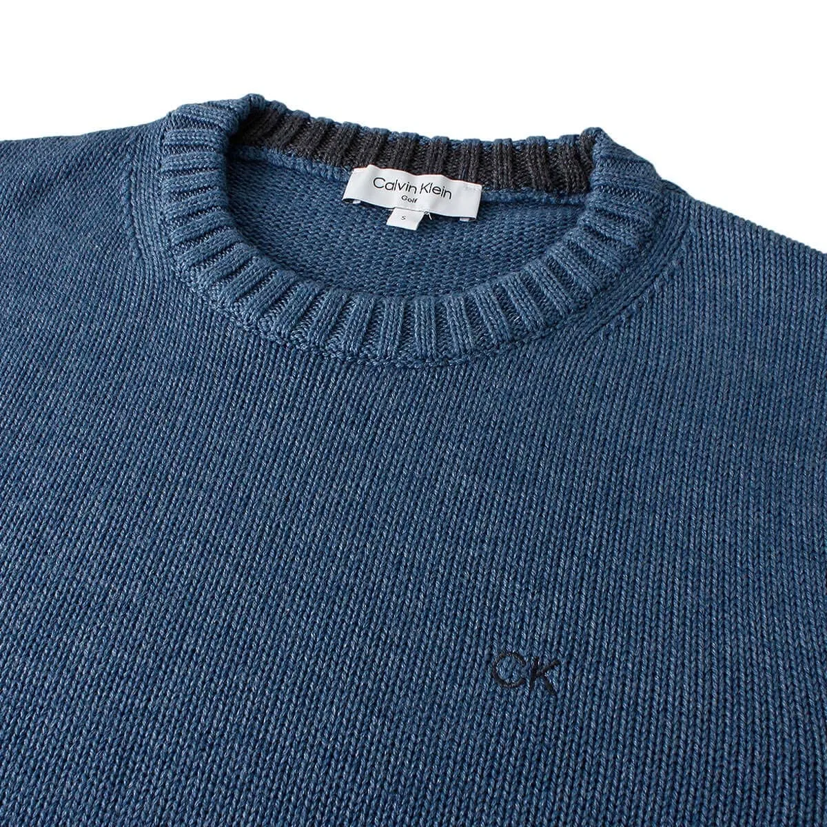 Мужской свитер с круглым вырезом Calvin Klein, Marl Denim — фото 3