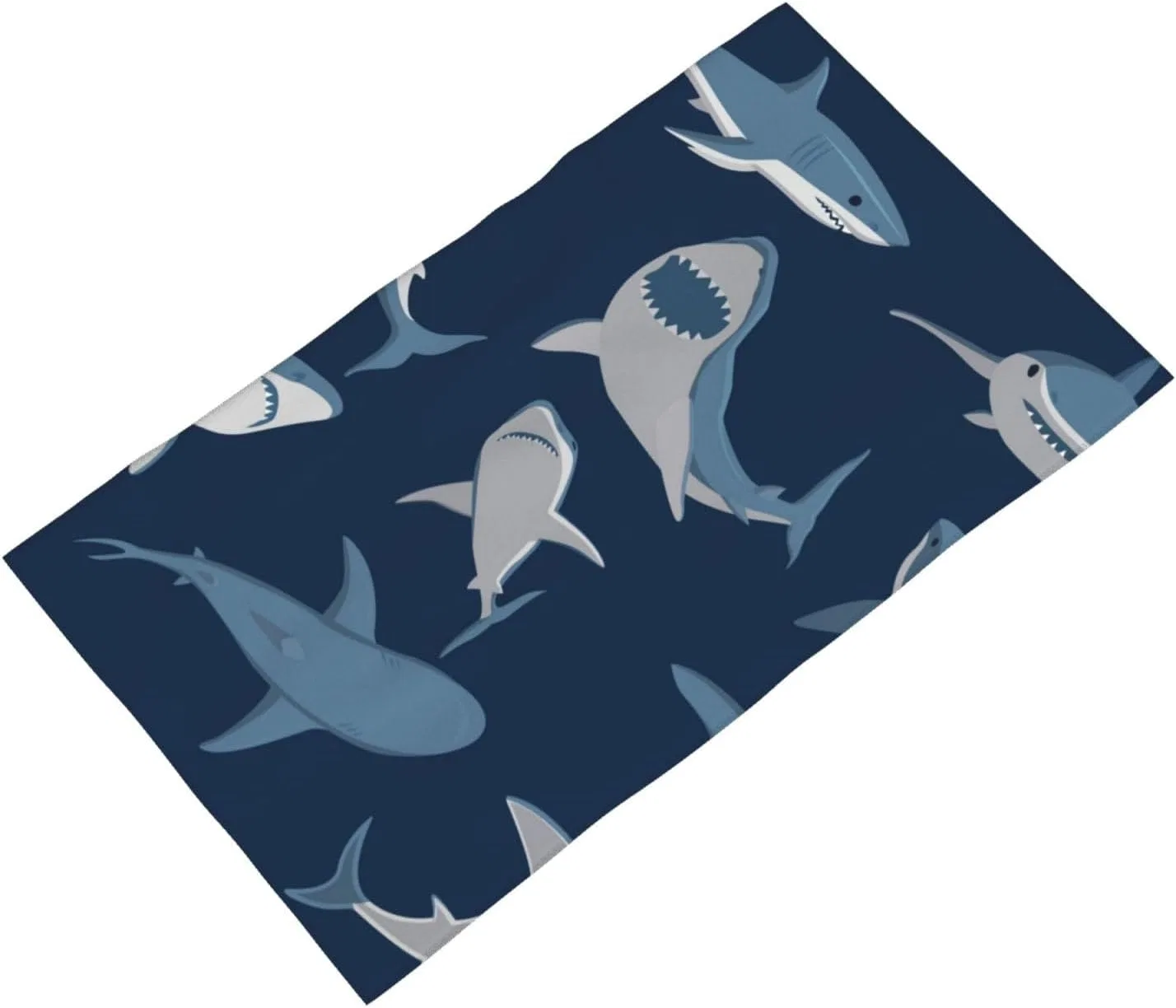 Мочалка для лица с принтом Ocean Shark, BAFAFA, 27.5 × 40.6 см — фото 2