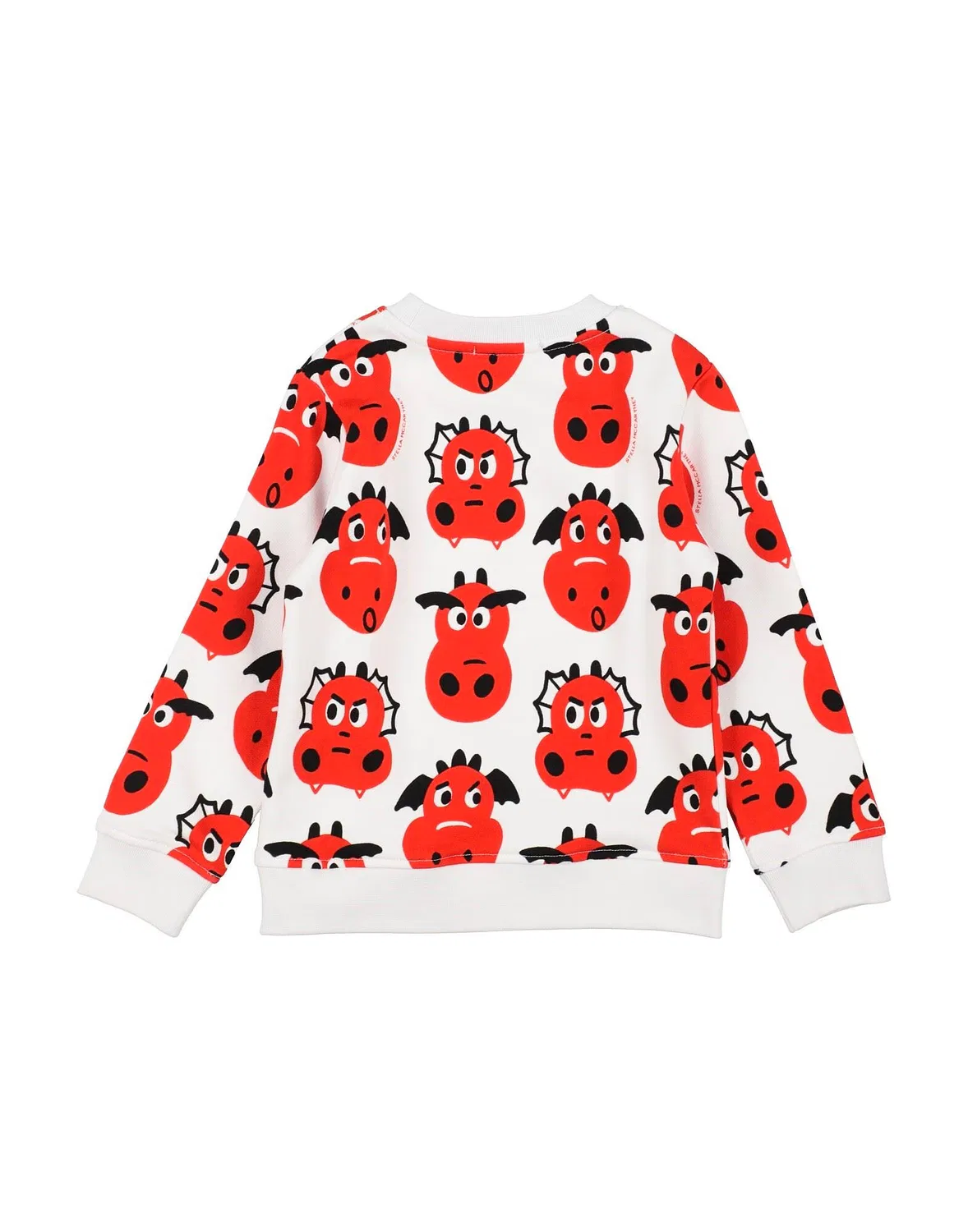 Детское худи из французского терра с принтом Stella Mccartney Kids, белый — фото 2