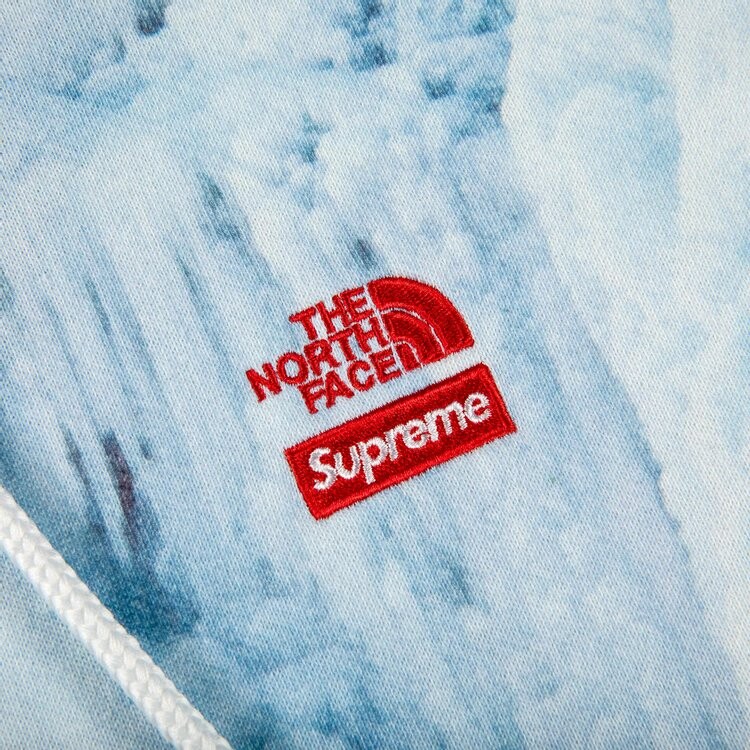 Толстовка Supreme x The North Face Ice Climb Hooded Sweatshirt 'Multicolor', синий — фото 3