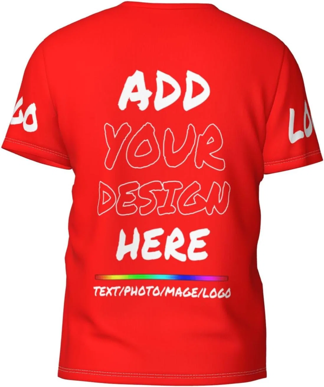 Женская футболка с принтом Letter Print Generic, Red — фото 3