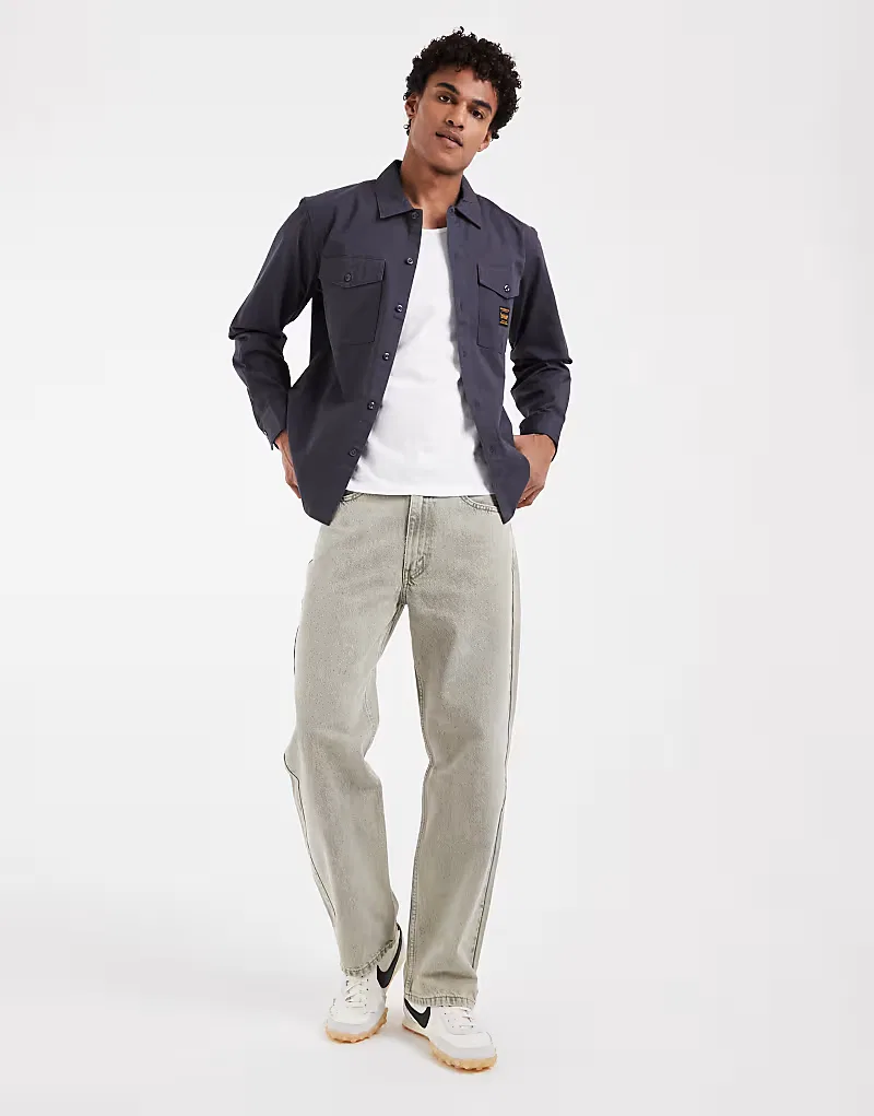 Рубашка Levi's Workwear с карманом, угольно-серый — фото 4