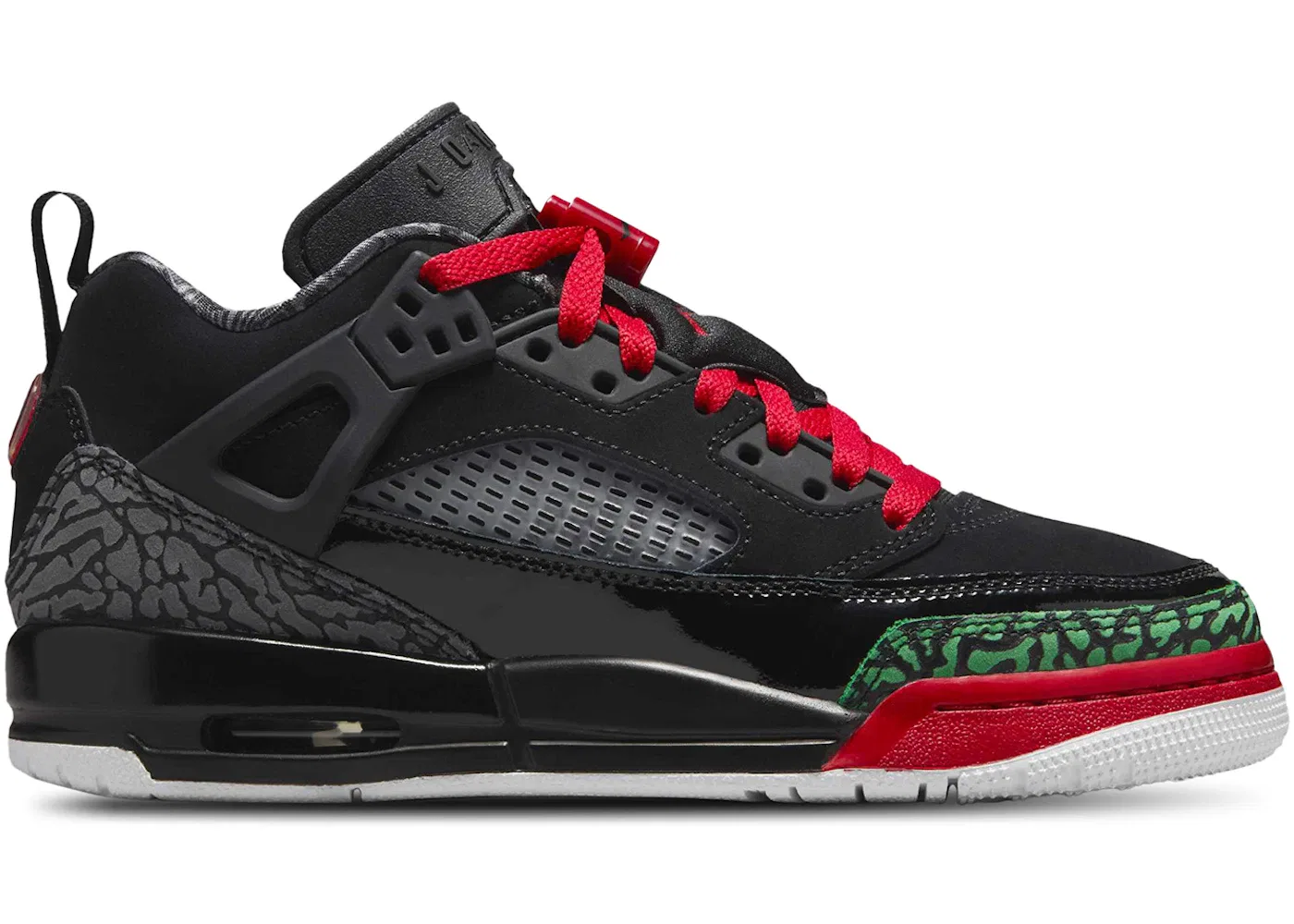 Детские кроссовки Lifestyle Jordan Spizike Low OG (2025) (GS) Jordan, Black Classic Green White Varsity Red