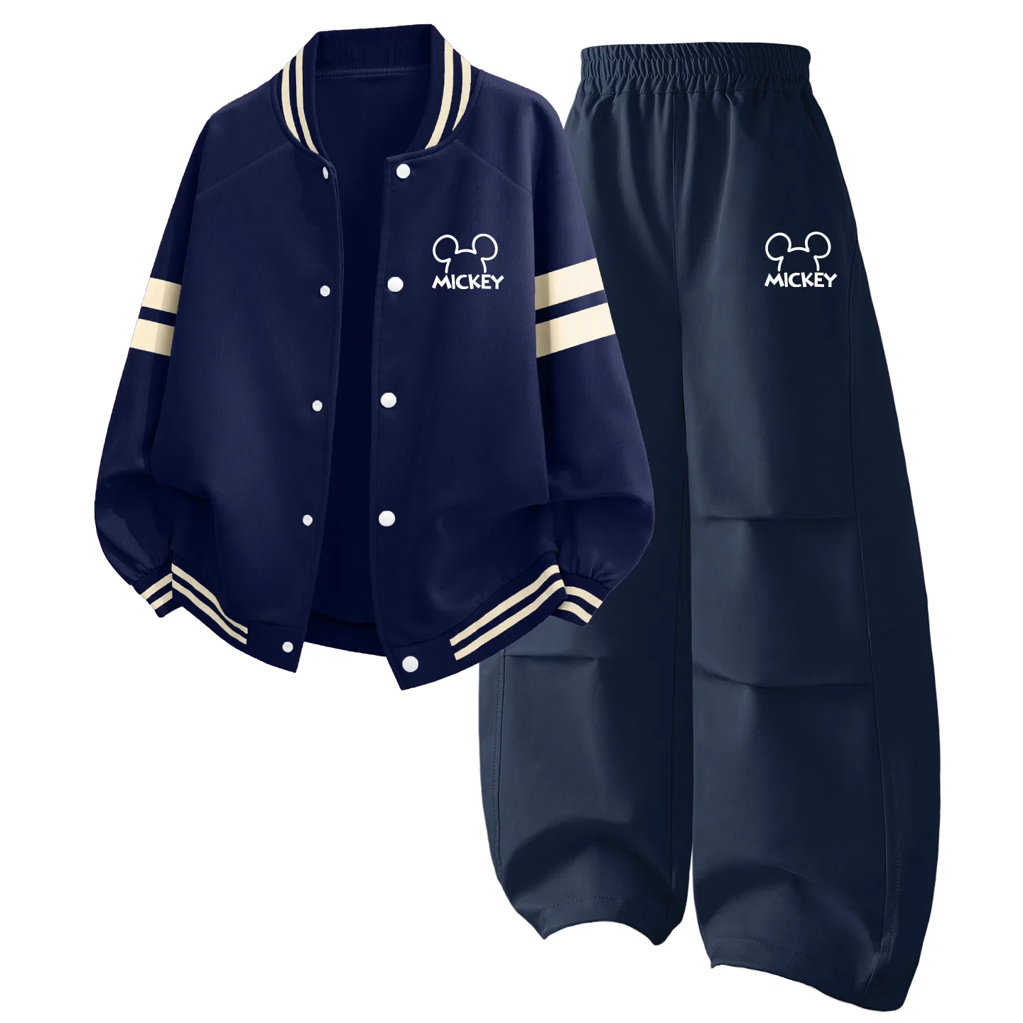 Детский спортивный комплект с воротником-поло и принтом Disney, Navy Blue