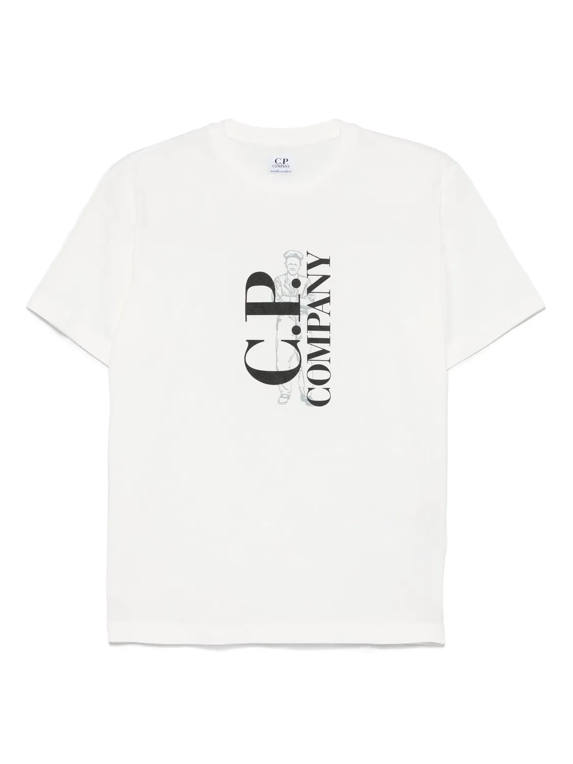Футболка из 100% хлопка C.P. Company, белый