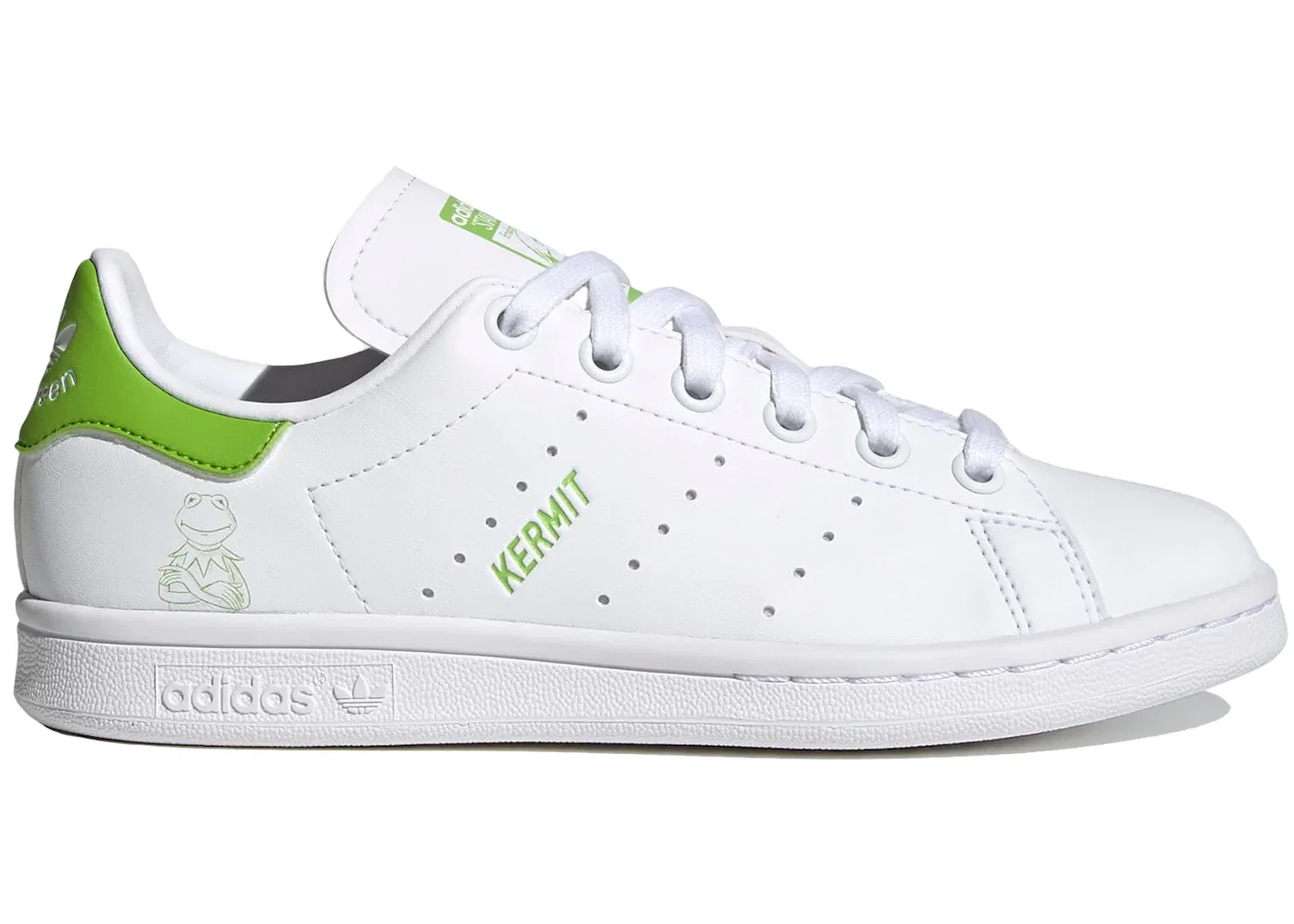 Детские кроссовки lifestyle с принтом Kermit Adidas Stan Smith, Cloud White/Pantone/Cloud White