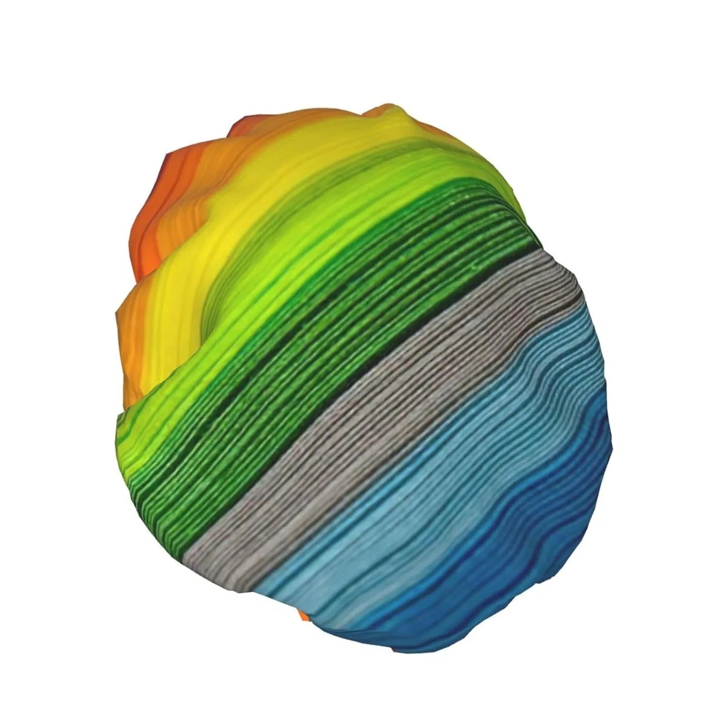 Двойная водонепроницаемая шапочка для душа с регулируемой резинкой, Rainbow Color Stripe Hlbsdm — фото 2