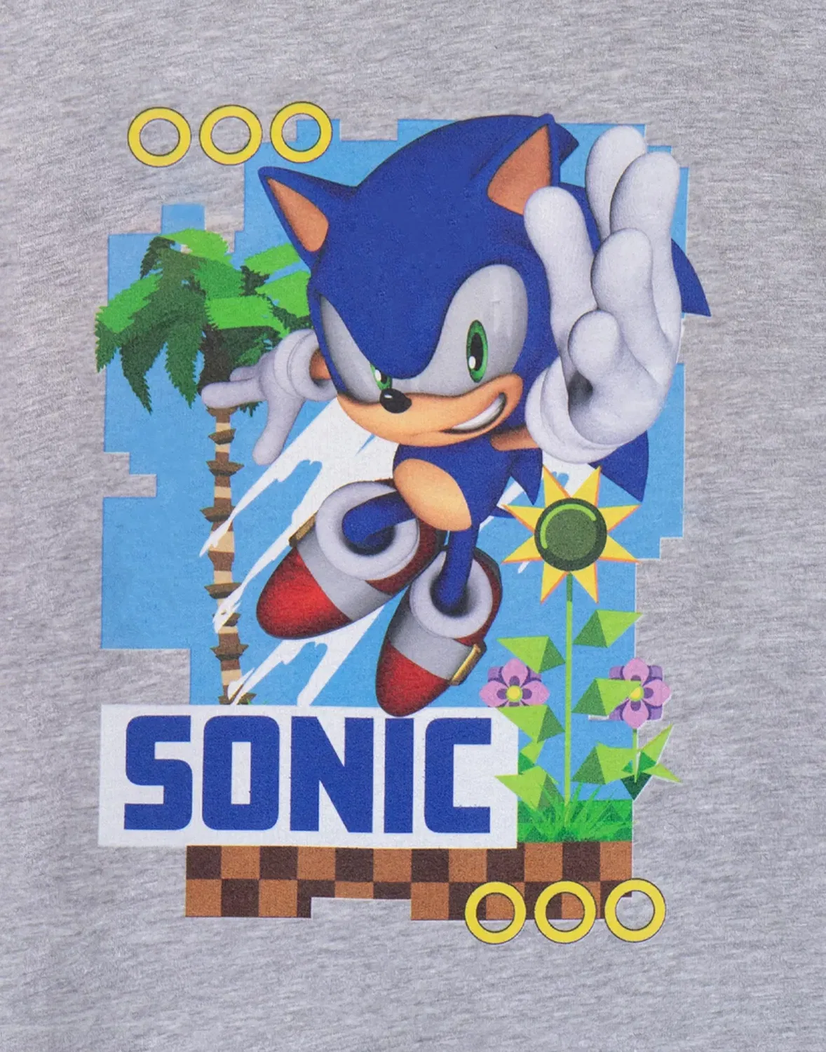 Детская футболка с коротким рукавом Sonic The Hedgehog, Grey — фото 2