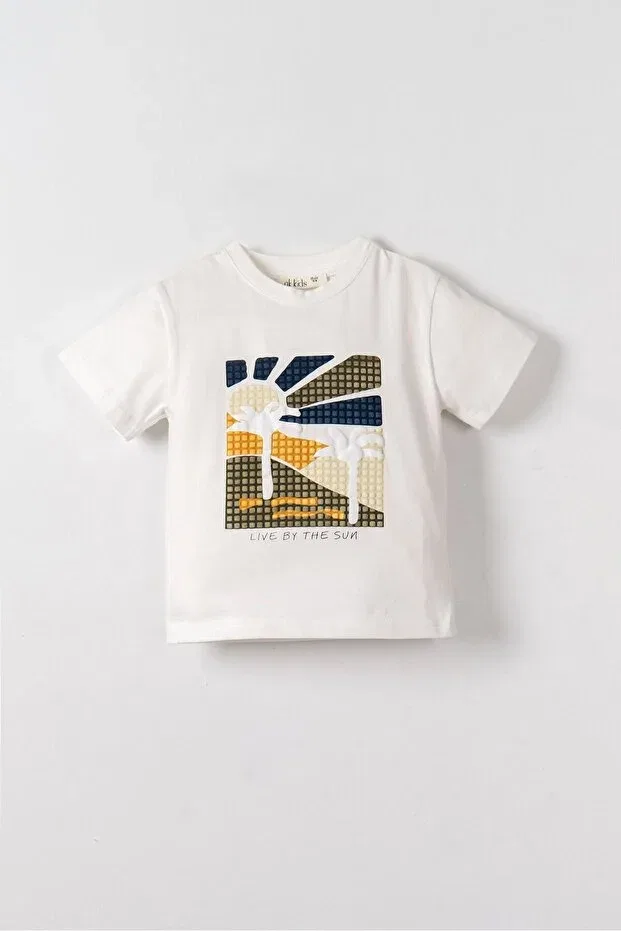 Детская футболка с принтом N&K 41600-sun Nk Kids, Ecru
