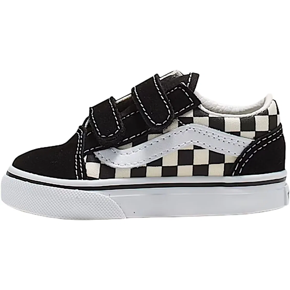 Детские кеды для мальчиков с липучками Old Skool V Vans, Black/White