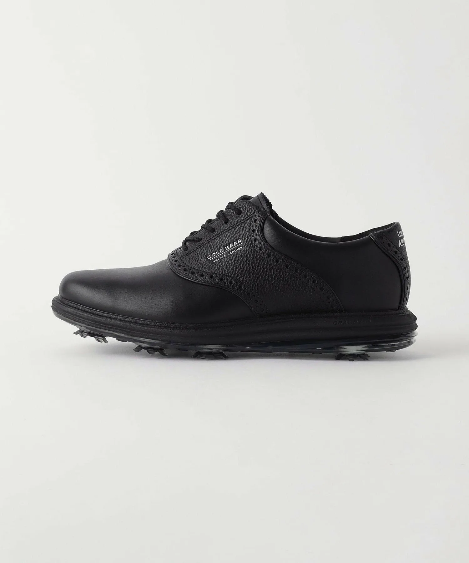 Мужские кожаные туфли Originalgrand Saddle для гольфа United Arrows Golf, Black