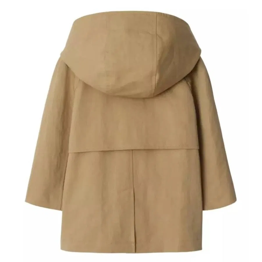 Плащ для мальчика с капюшоном Toddler Hadley Hooded Trench Coat Burberry, Sand — фото 2