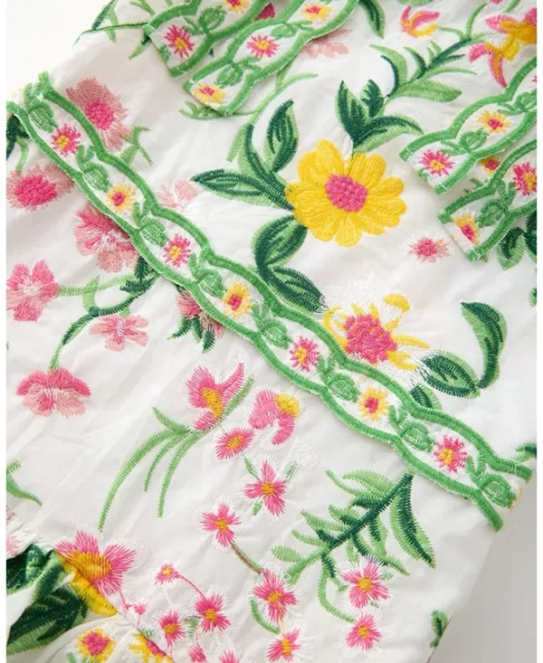 Детское платье для девочек хлопковое с вышивкой Kaylee Marlo Kids, Floral — фото 3