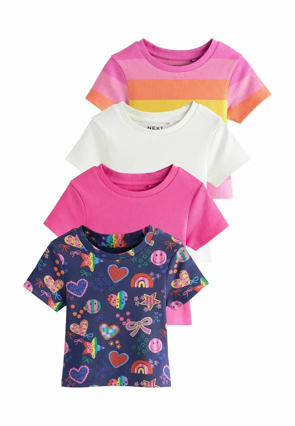 Футболки с принтом Smiley 4шт Regular fit Next multi bright