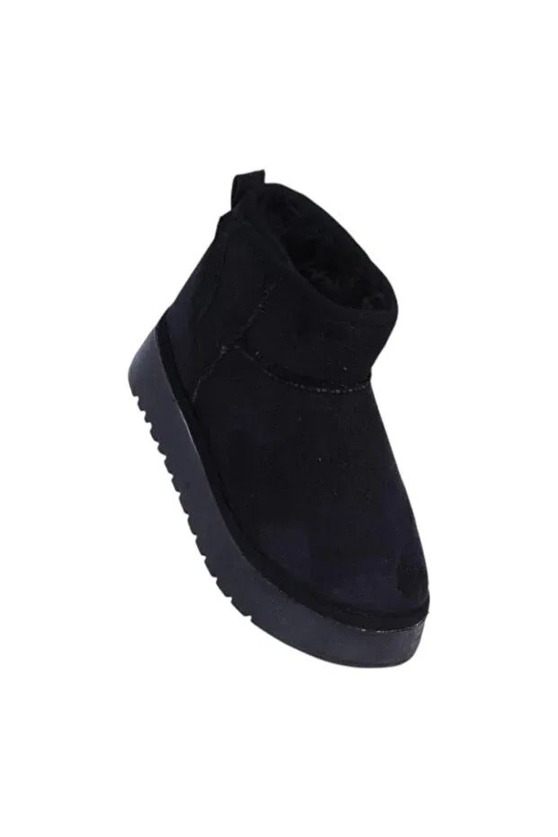 Детские ботинки для девочек с мехом Skuaıter, Black