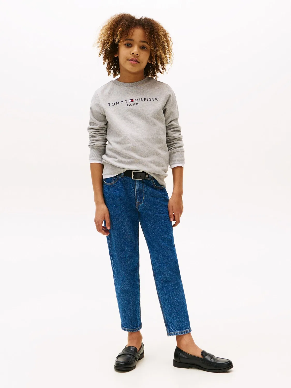 Свитшот, хлопок Tommy Hilfiger Essential, серый — фото 3