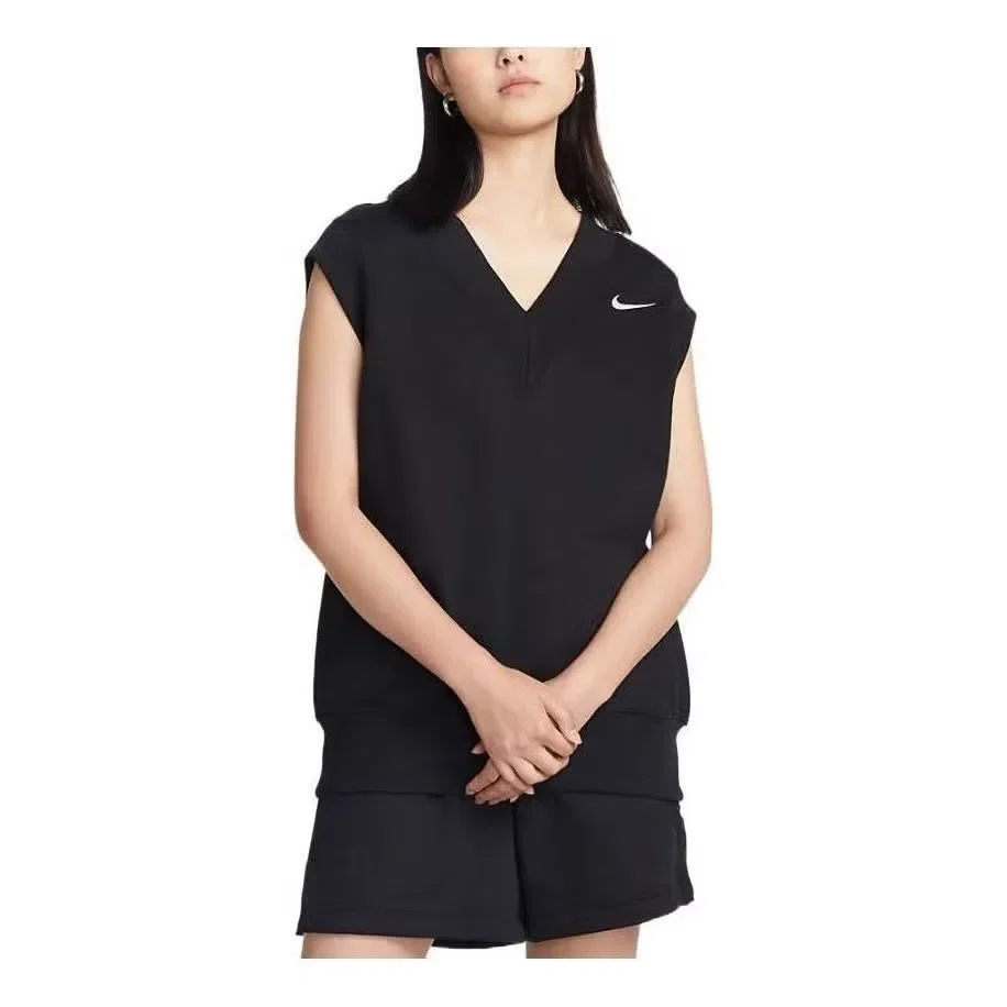 Жилет без рукавов оверсайз Phoenix Fleece Nike, черный