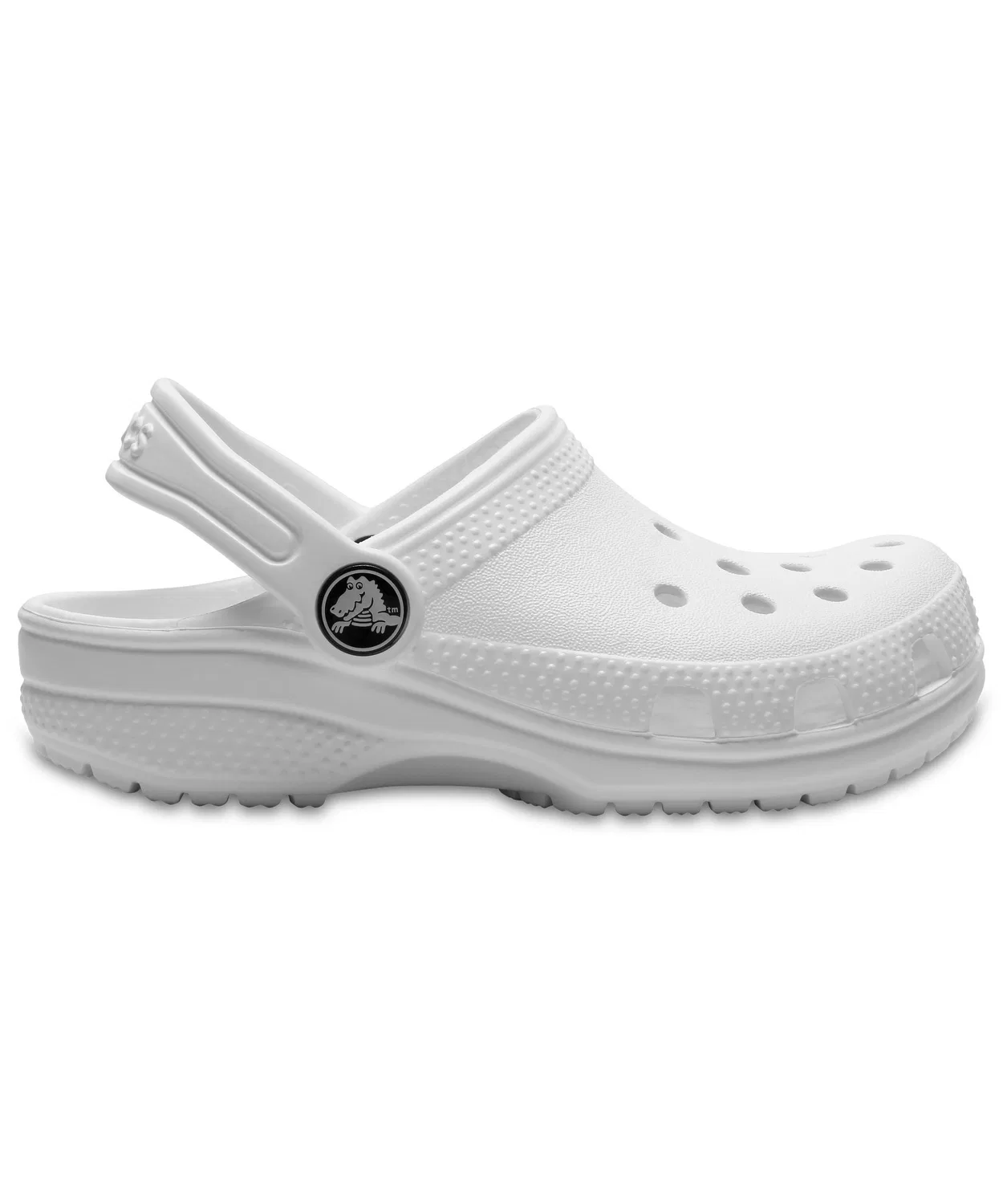 Детские сандалии-кроксы без ремешка, с закрытым носком, модель Classic Clog, crocs, White