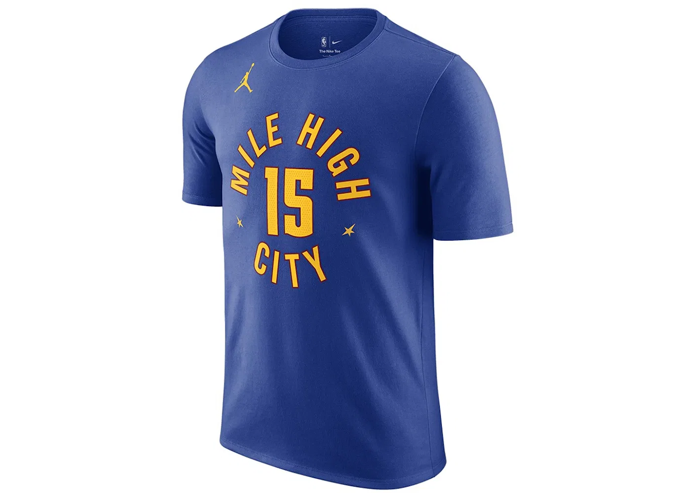 Мужская футболка с принтом Nikola Jokic Jordan, Blue Yellow