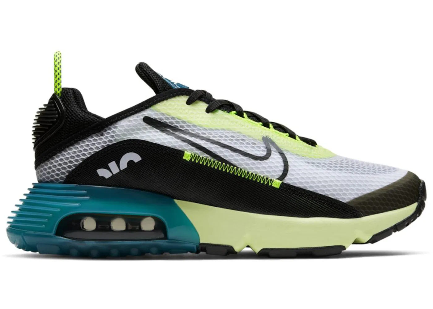 Детские кроссовки Lifestyle с технологией Air Max Nike Air Max 2090 Nike, White/Black/Volt/Blue Force