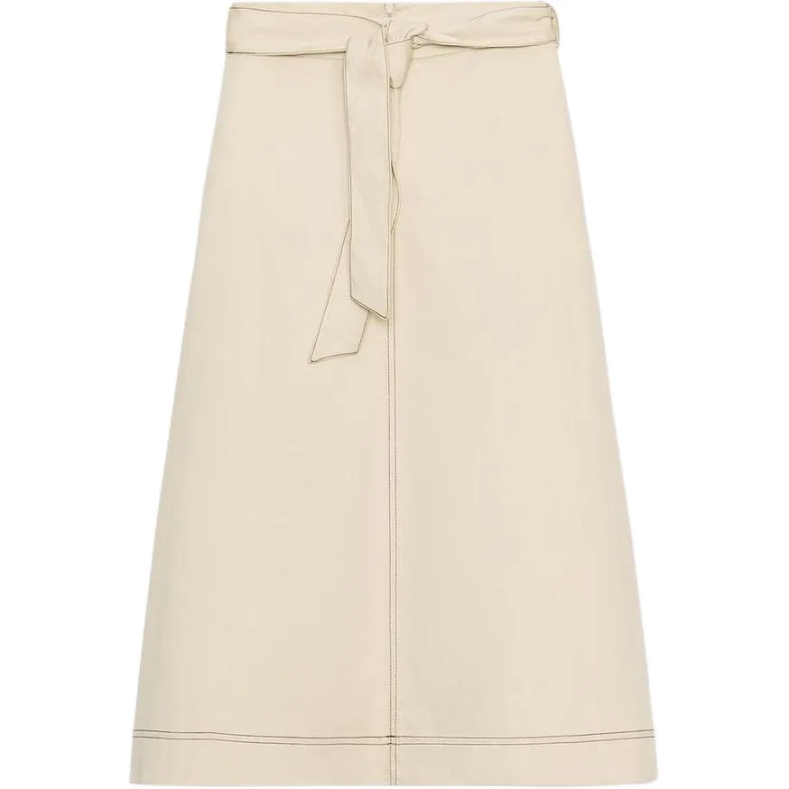 Женская длинная юбка свободного кроя Beige ZARA, Бежевый