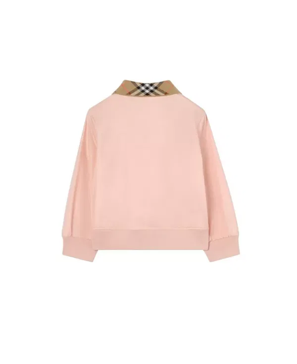 Детская куртка для девочек с вышивкой Burberry, Archive Pink — фото 2
