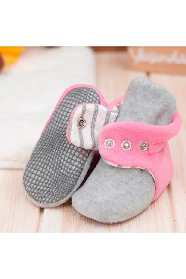 Детские тапочки для девочек без скольжения Ella Bonna, Gray Pink — фото 3