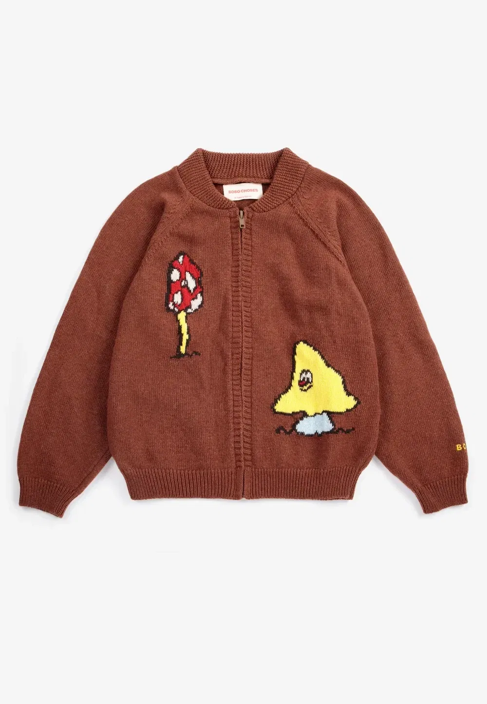 Кардиган Mush Monster Duo на молнии BOBO CHOSES, коричневый
