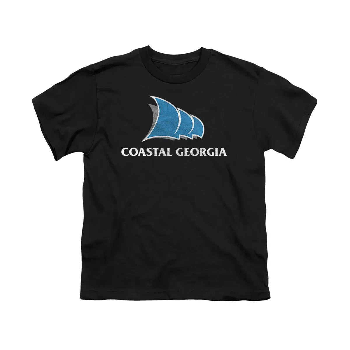 Детская футболка с принтом College Of Coastal Georgia Distressed Primary Logo NCAA, Black