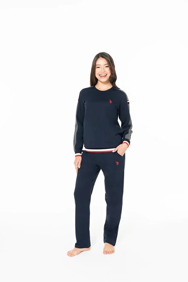 Женский домашний костюм с длинным рукавом U.S. Polo Assn., Navy Blue — фото 2