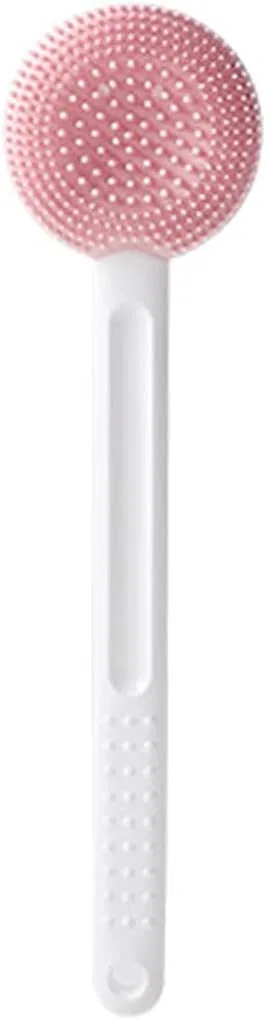 Щетка для тела с длинной ручкой, двусторонняя, MXXHFC, 38.6x9.4 см, Розовый