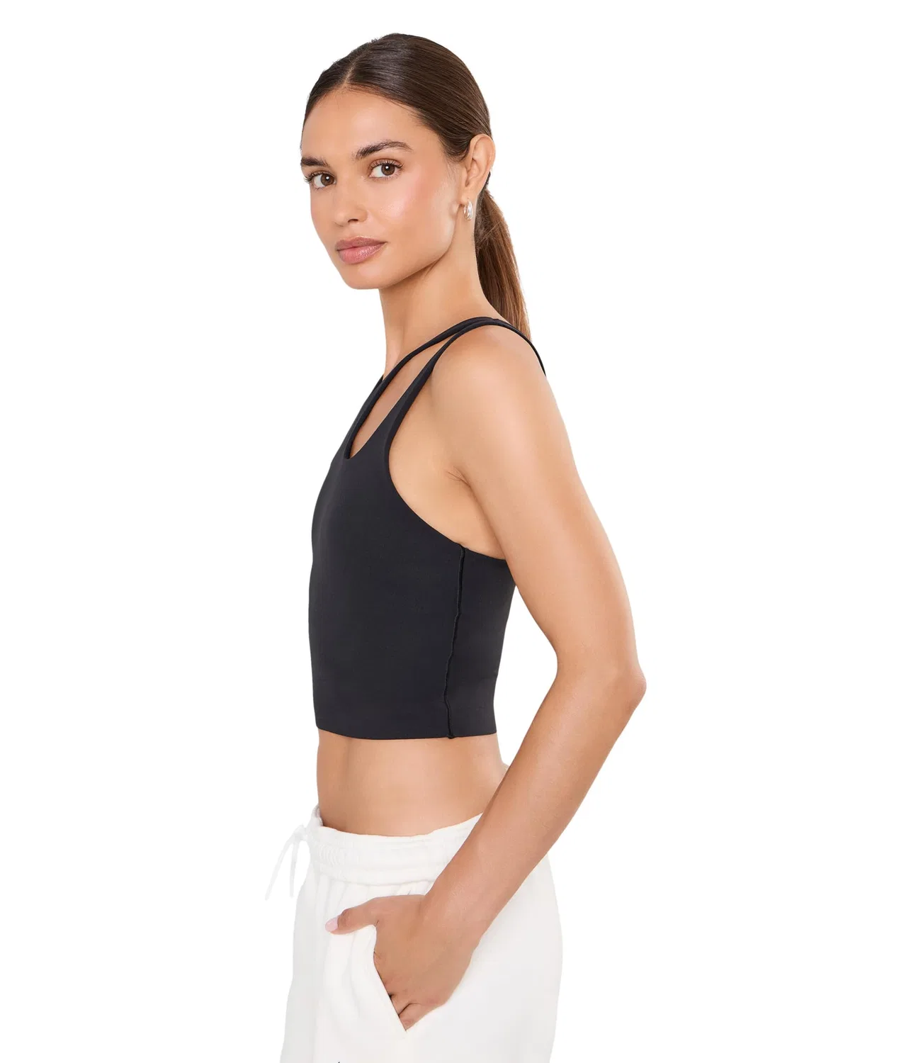 Спортивный бюстгальтер с новым дизайном Dri-FIT Zenvy Tank Novelty Sports Bra Nike, Black/Cool Grey — фото 3
