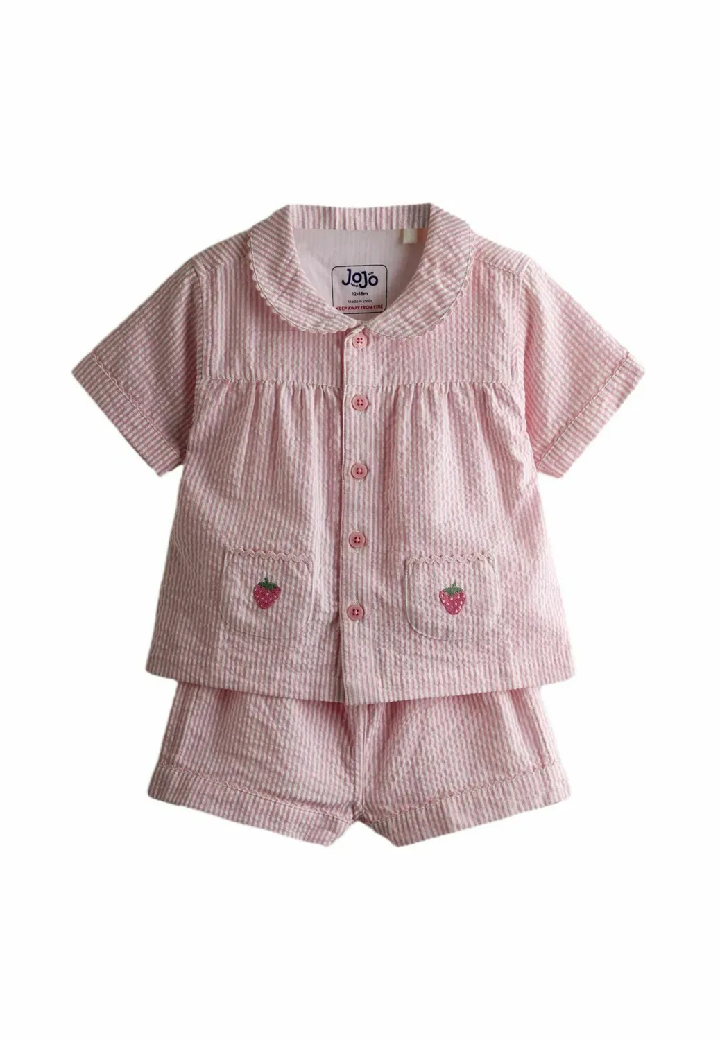 Тканый пижамный комплект - пижама Jojo Maman Bébé, Pink Strawberry