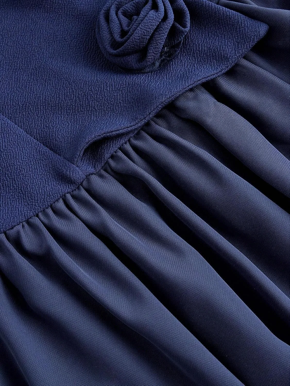 Женское мини-платье с асимметричным воротником, Navy Blue — фото 2