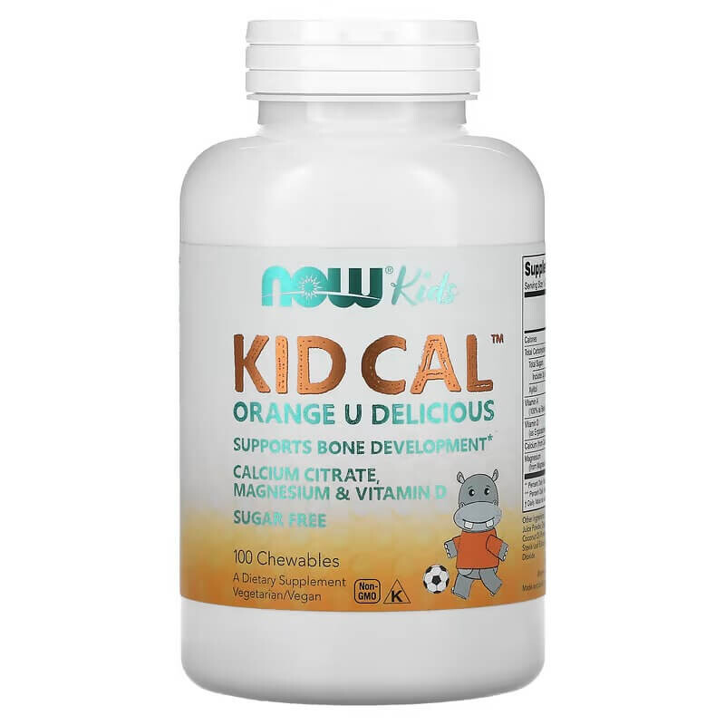 

NOW Foods, Kid Cal, 100 жевательных таблеток