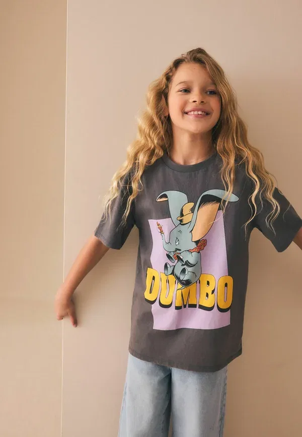 Футболка с принтом Disney Classics Oversized Graphic T-shirt Next, Grey Dumbo, серый — фото 2