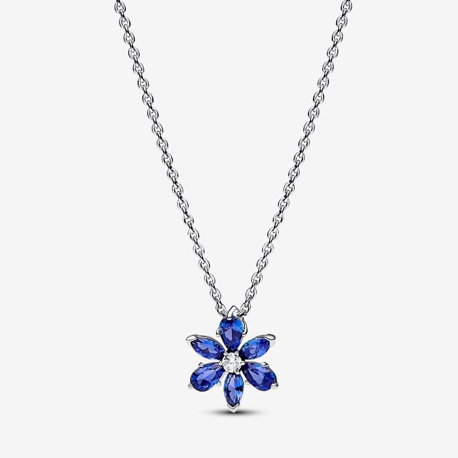 

Колье Pandora Sparkling Herbarium Cluster, серебро/синий