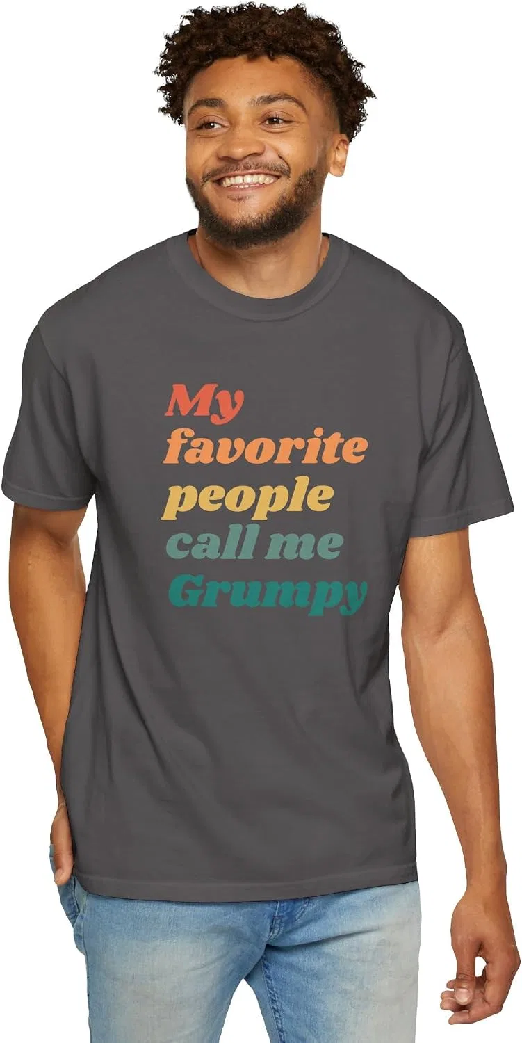 Футболка с принтом Grumpy Comfort Colors 1717, Graphite — фото 4