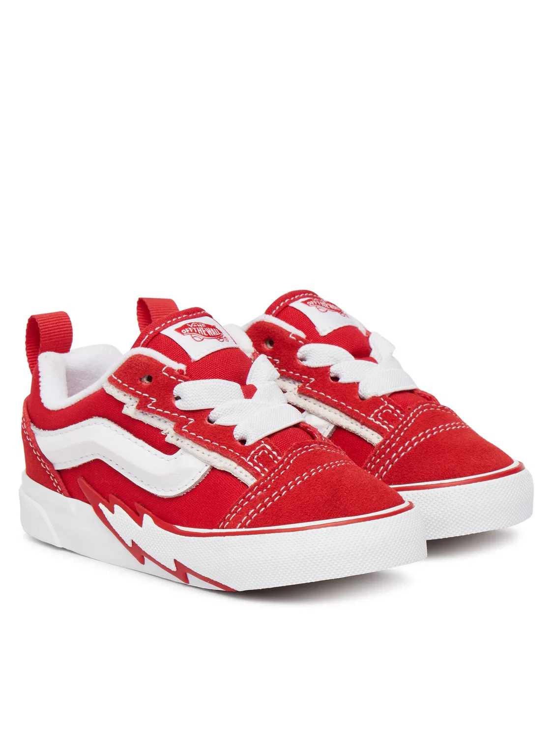 Тканевые кроссовки для мальчика Knu Skool Elastic Lace Bo Vans, красный — фото 2