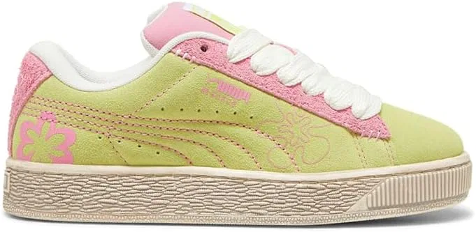 Детские кроссовки для девочек с цветочным принтом Suede Xl Skater Bloom PUMA, Green