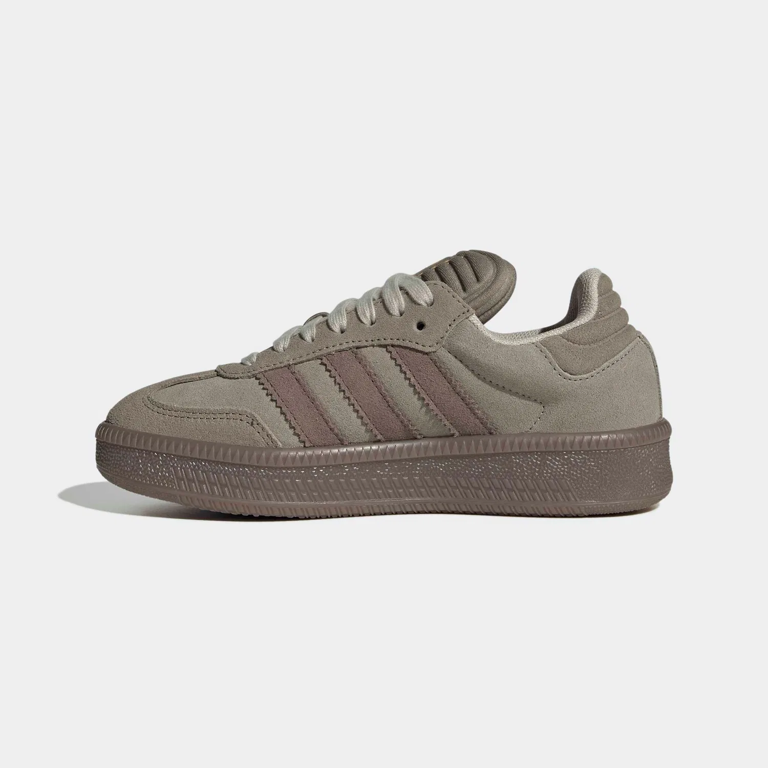 Детские кроссовки с замшевым верхом Samba XLG Adidas Originals, Silver Pebble/Earth Strata/Clay — фото 3