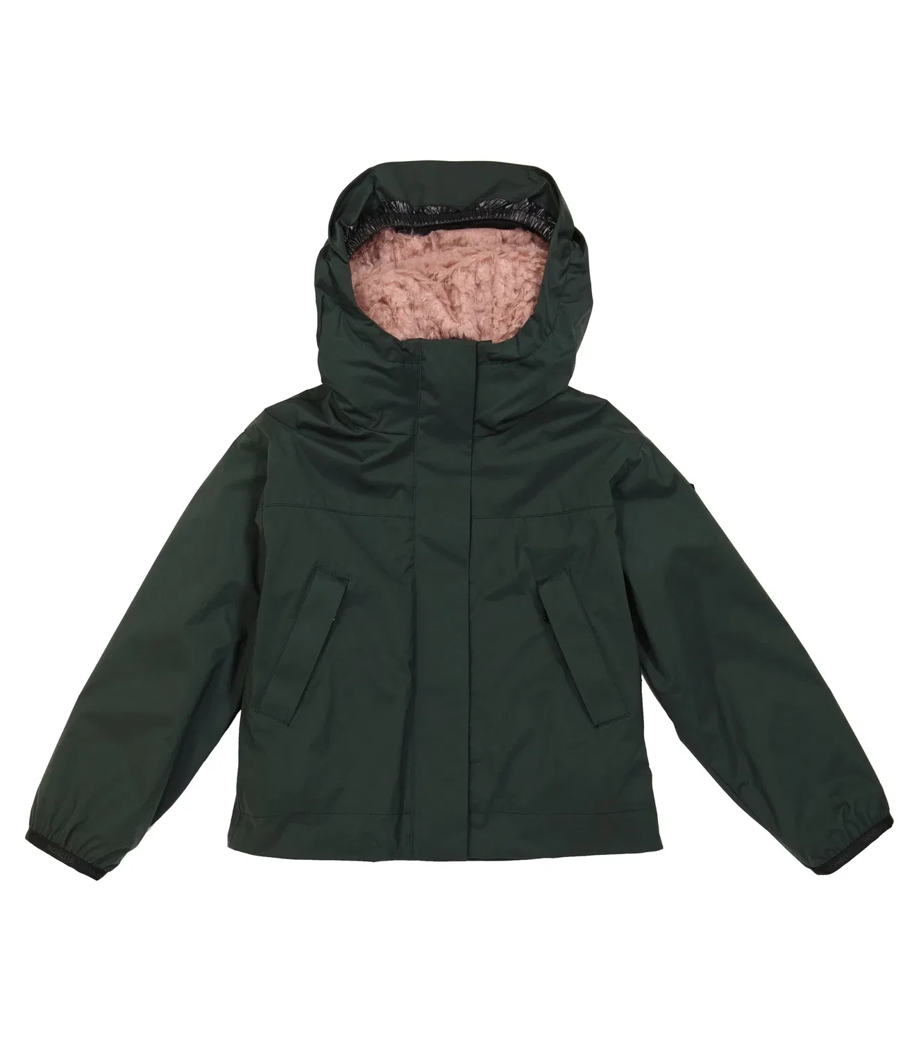 Двусторонняя стеганая куртка с капюшоном Moncler Enfant, зеленый