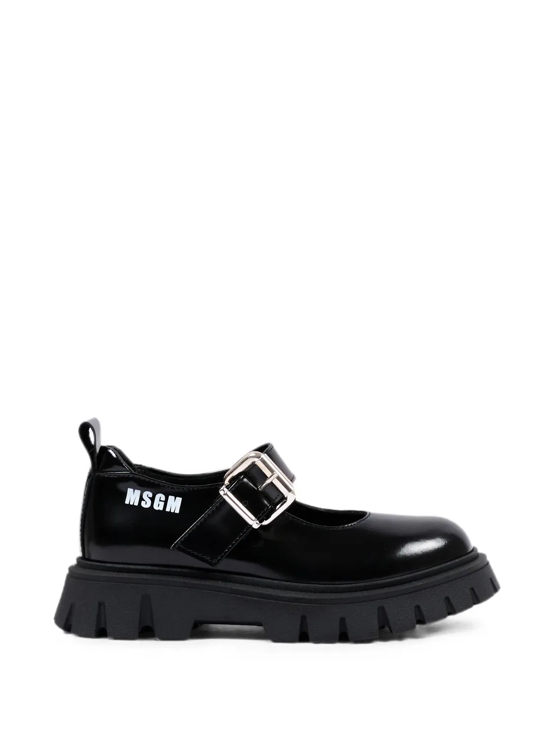 Лоферы на массивной подошве с пряжками Msgm Kids, черный — фото 2