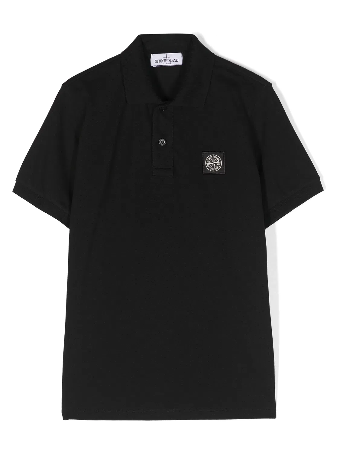 Поло с компасом из хлопка Stone Island, черный